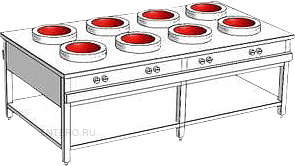 Плита индукционная WOK Heidebrenner ETK-I-W 761849