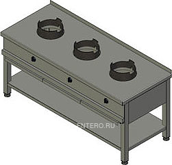 Плита газовая Вулкан KSW 03 8787 WOK