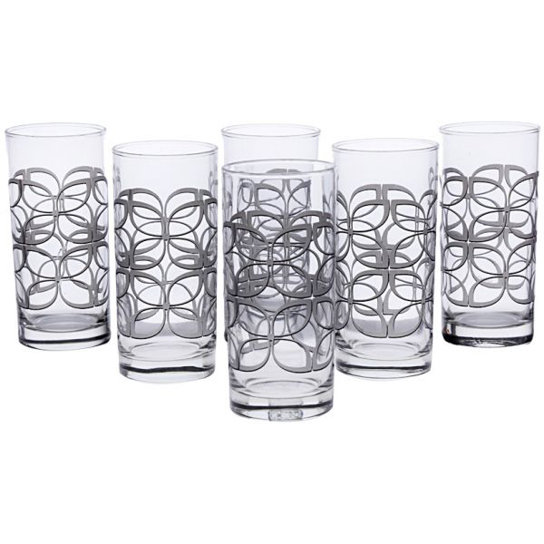 Стаканы MAZE SILVER высокие 27cl 6шт.