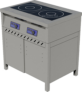 Плита индукционная ЦМИ ПИ-2 (820х600х870 мм) закрытая, двери-купе